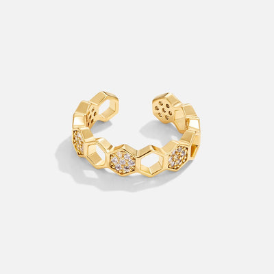 Anel para mulher com cristais em ouro – Carla