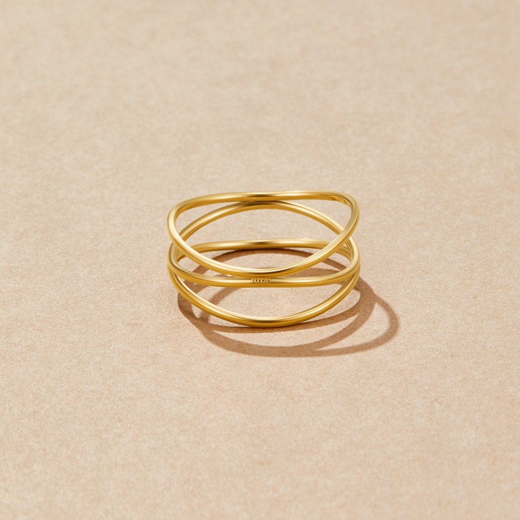 Anel para mulher motivo infinito em ouro – Ximena