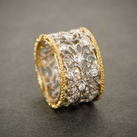 Anel Vintage Zirkonia Efeu