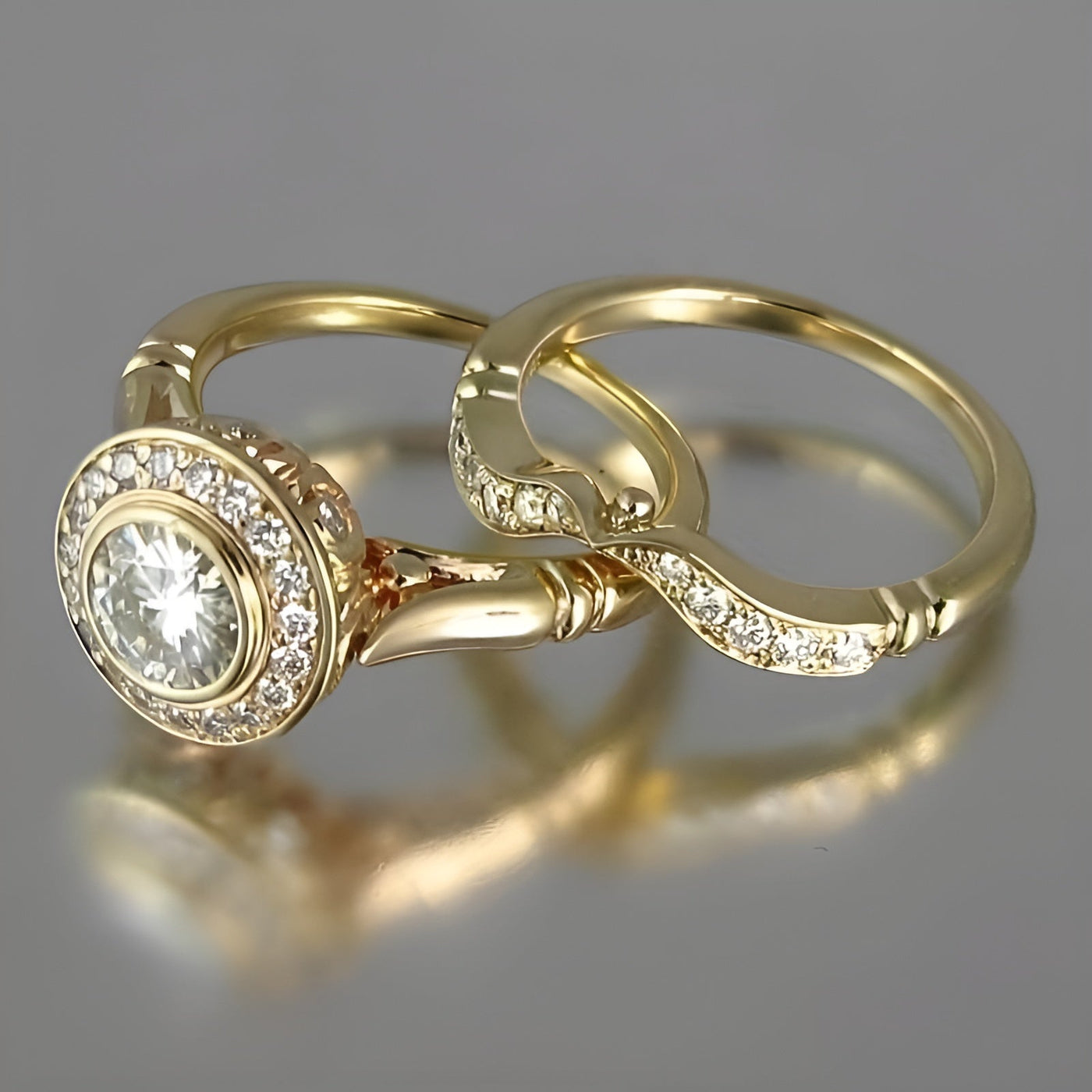 Pacote de anéis de ouro vintage - Naily
