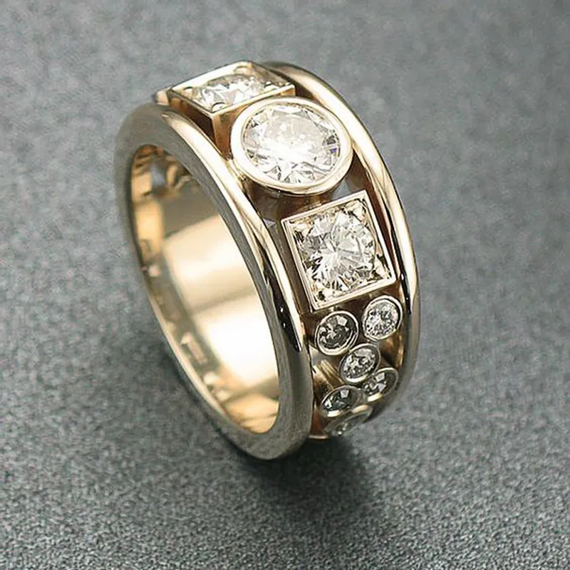Anel Zirkonia em ouro vintage