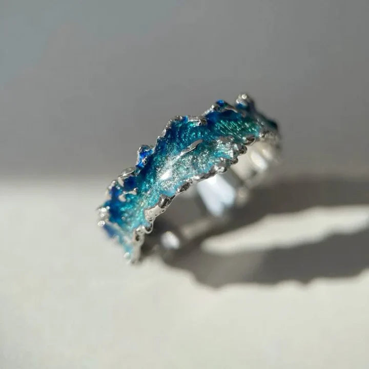 Anel de prata vintage Blue Ocean - Esme