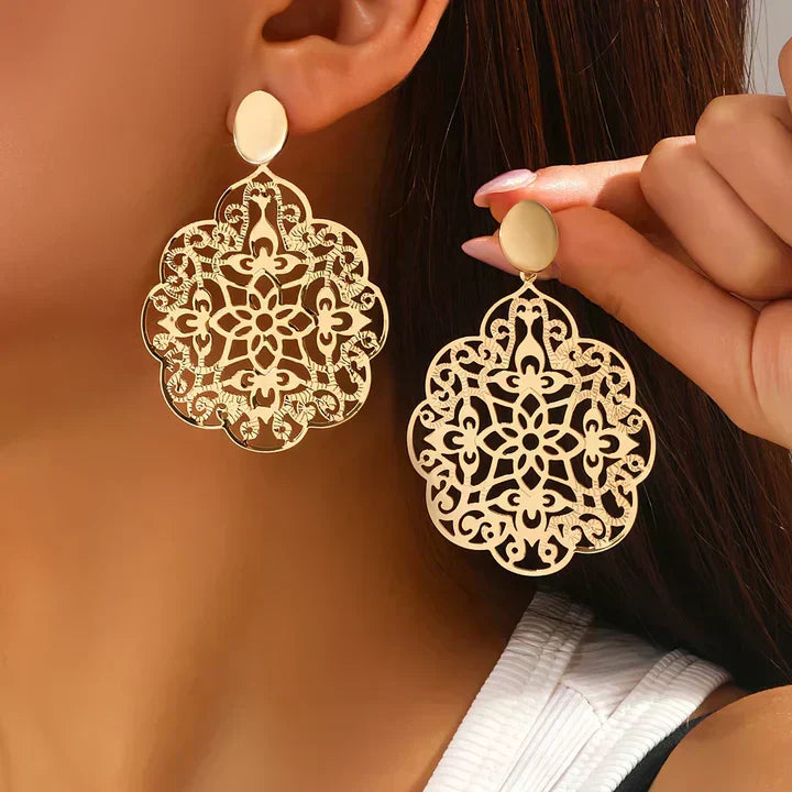 Brincos Mandala em ouro para senhora - Elke
