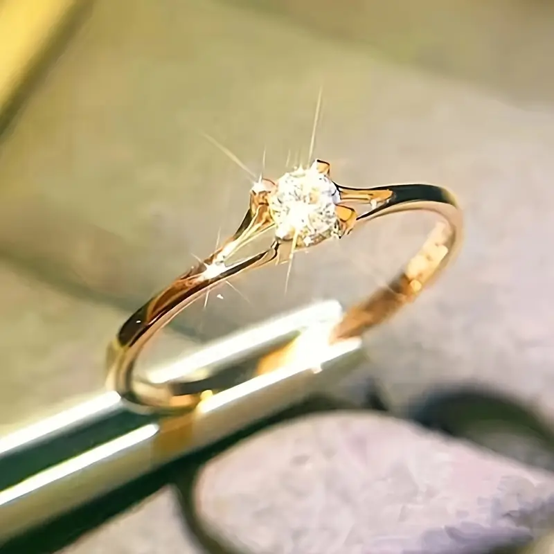 Anel Anello em vidro branco com detalhes dourados - Eva