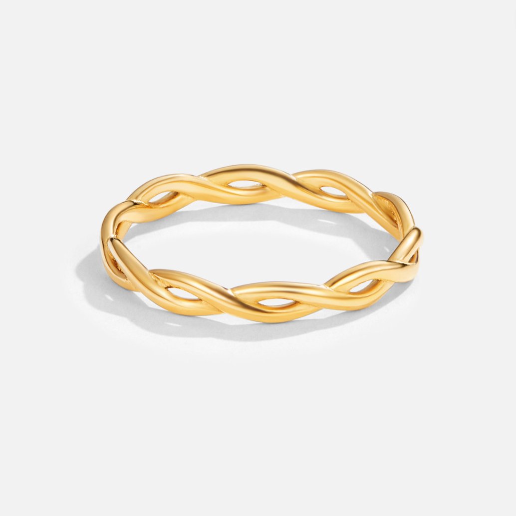 Anel para mulher motivo infinito em ouro – Elisa