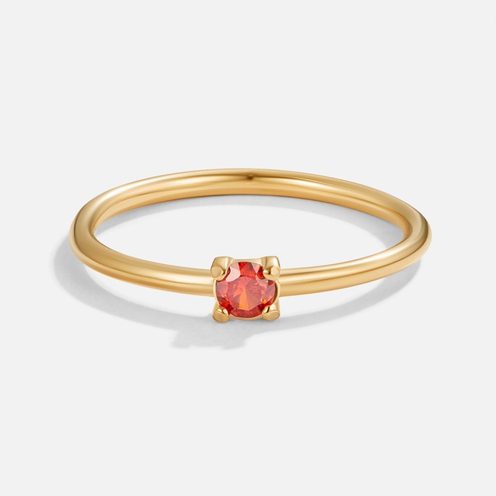 Anel para mulher com pedra do mês julho em ouro – Vera
