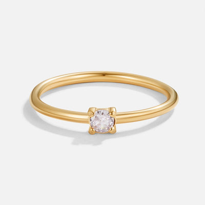 Anel para mulher com pedra do mês junho em ouro – Isabel