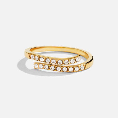 Anel para mulher com cristais em ouro – Elvira