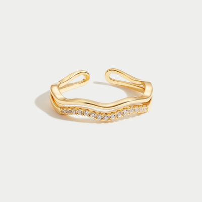 Anel para mulher com cristais em ouro – Katia