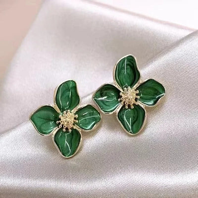 Brincos Flora esmaltados - Verónica