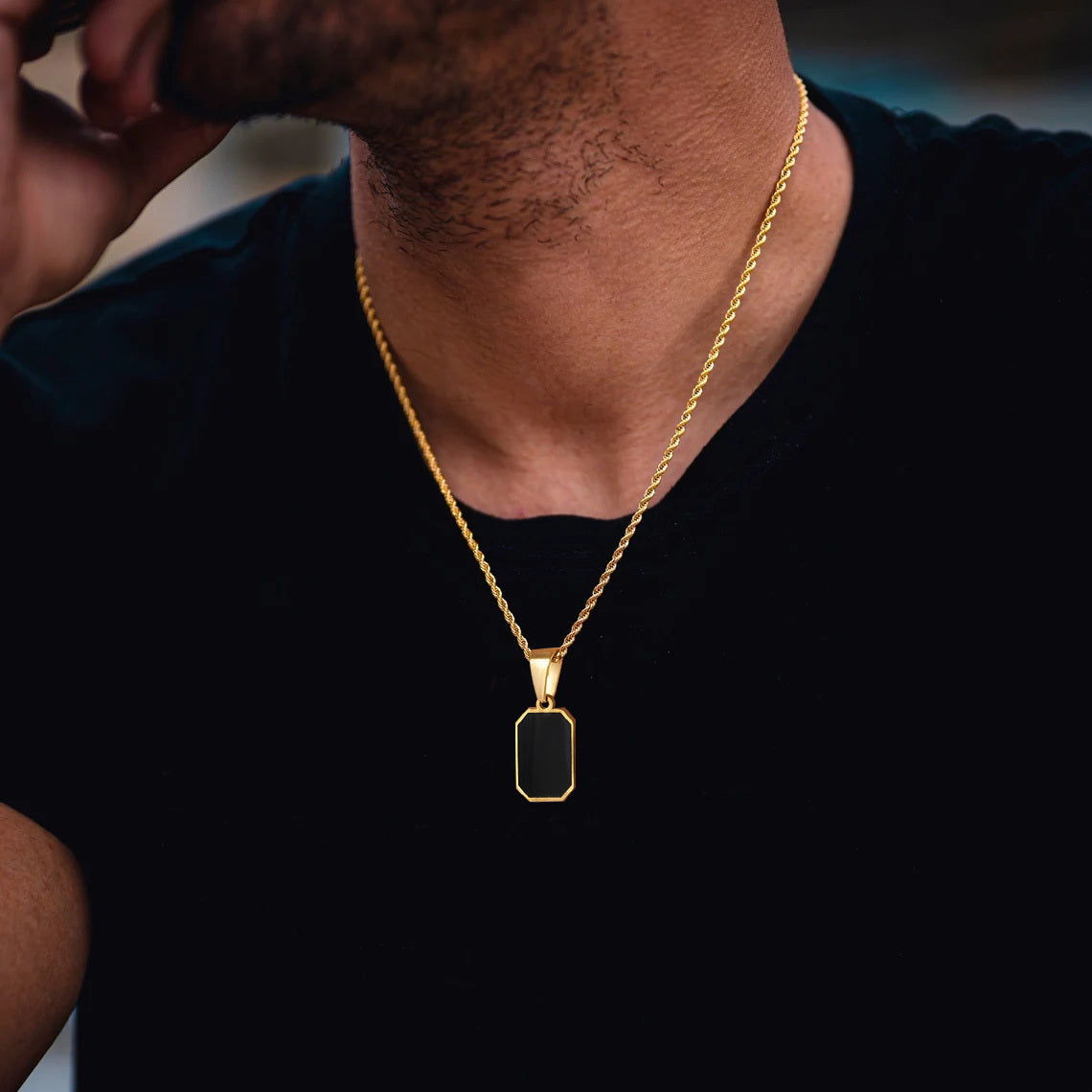 Colar Masculino Onyx - Eliano