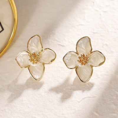 Brincos Flora esmaltados - Verónica