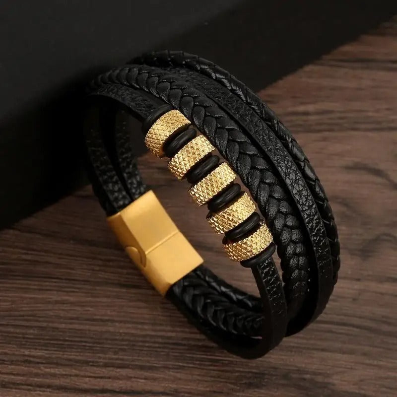 Regal Vintage - Pulseira de couro de luxo
