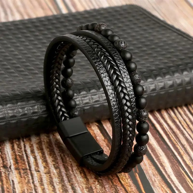 Elite Vintage - Pulseira de couro de luxo