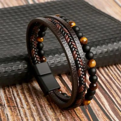 Elite Vintage - Pulseira de couro de luxo