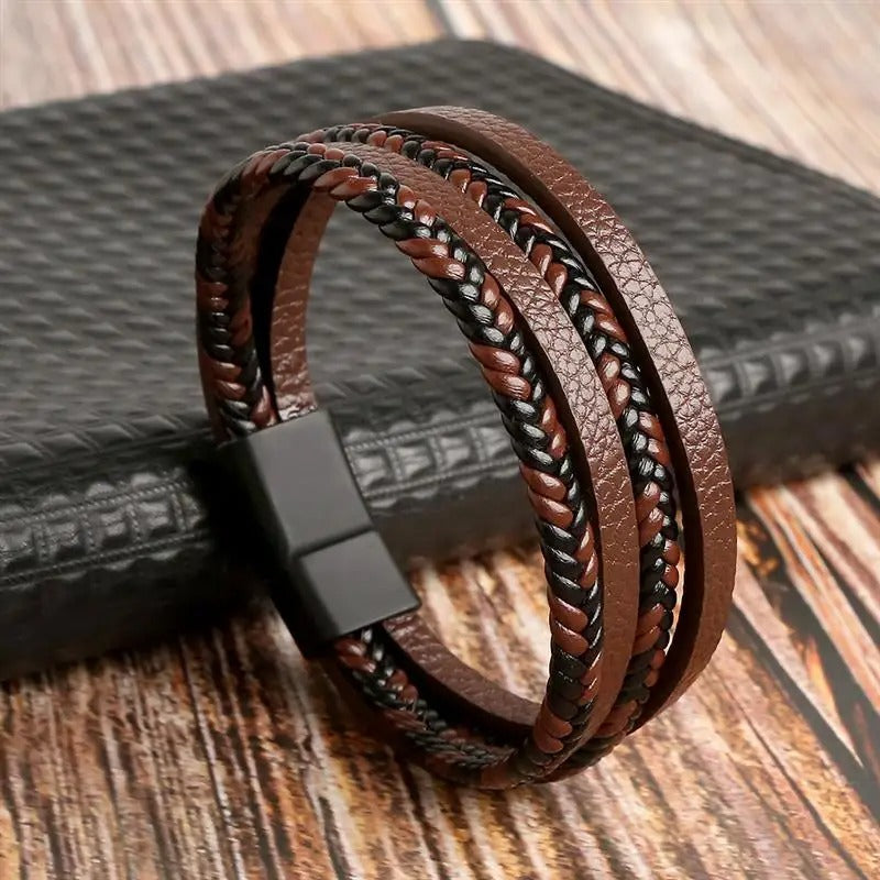 Prestige Vintage - Pulseira de couro de luxo