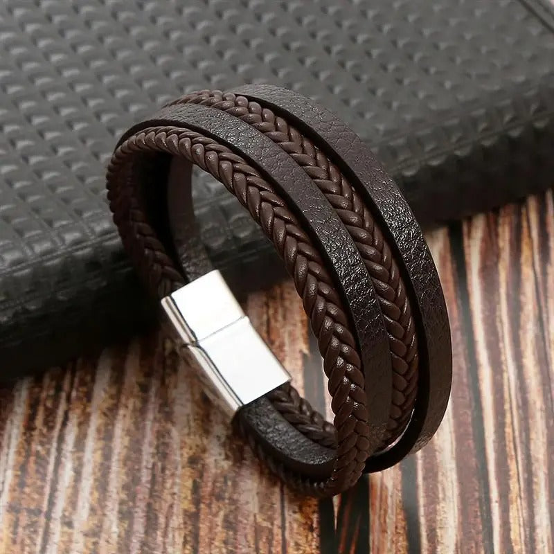 Prestige Vintage - Pulseira de couro de luxo
