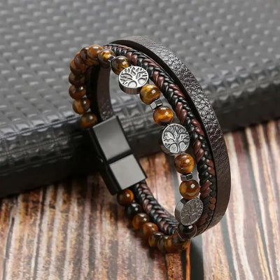 Elysian Vintage - Pulseira de couro de luxo