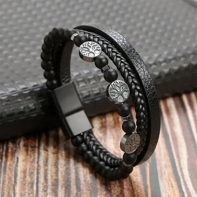 Elysian Vintage - Pulseira de couro de luxo