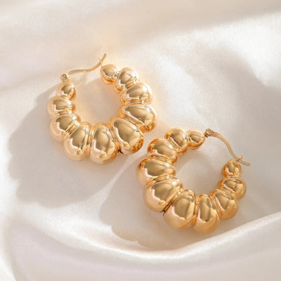 Brincos com rufos Glamour - Annalisa