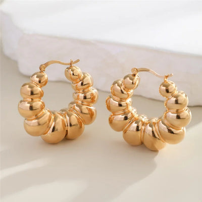 Brincos com rufos Glamour - Annalisa