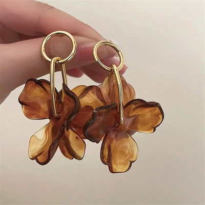 Brincos com pingentes florais - Chiara