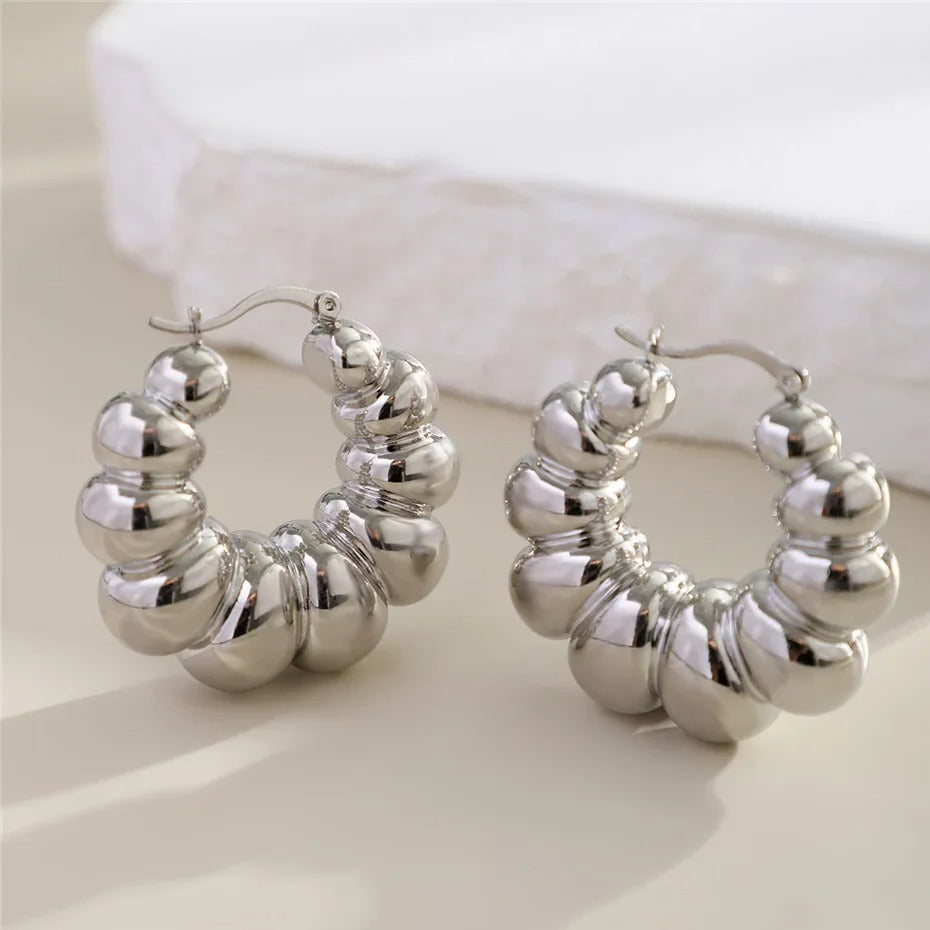 Brincos com rufos Glamour - Annalisa