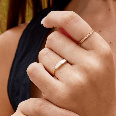 Anel para mulher com pérola – Inês
