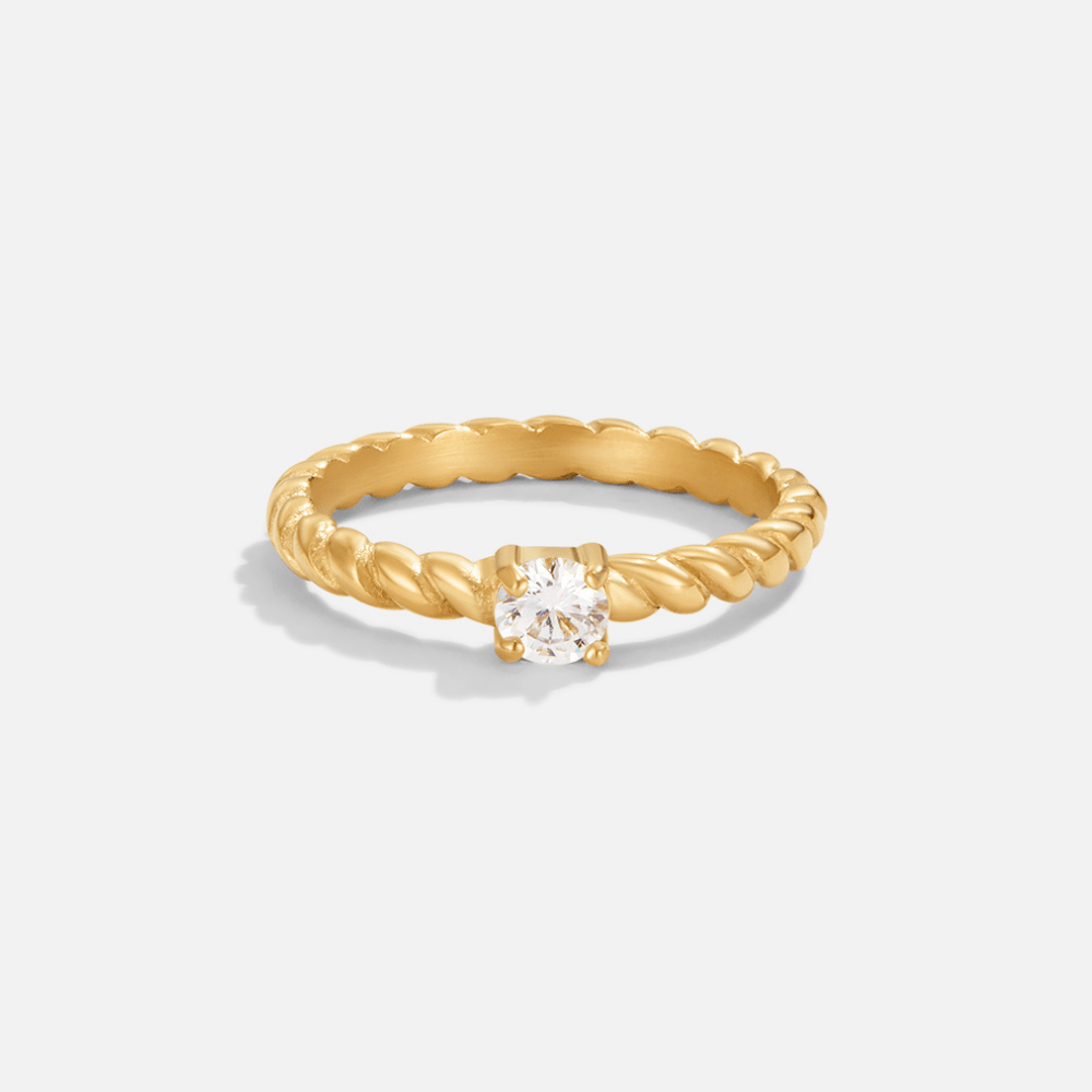 Anel para mulher entrelaçado em ouro – Valeria