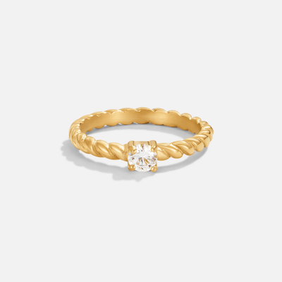 Anel para mulher entrelaçado em ouro – Valeria