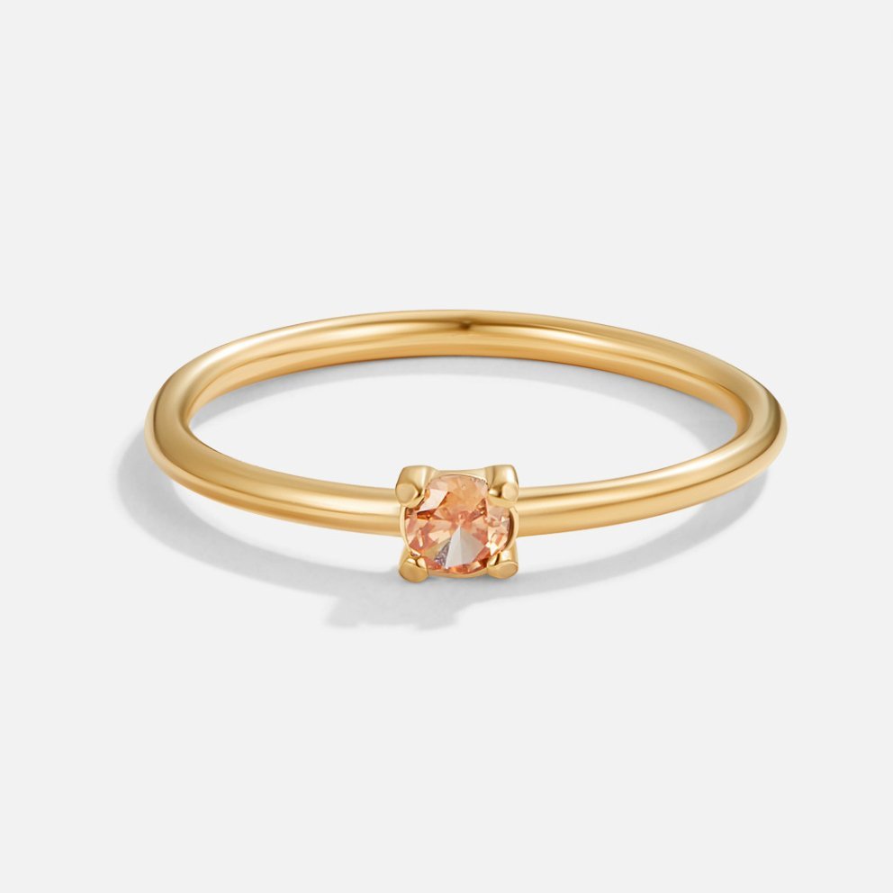Anel para mulher com pedra do mês novembro em ouro – Elisa