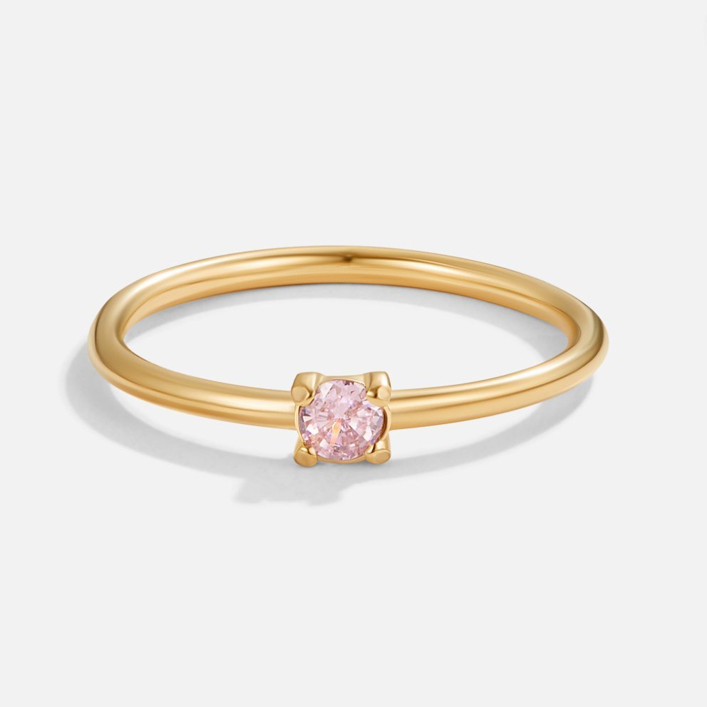 Anel para mulher com pedra do mês outubro em ouro – Anita