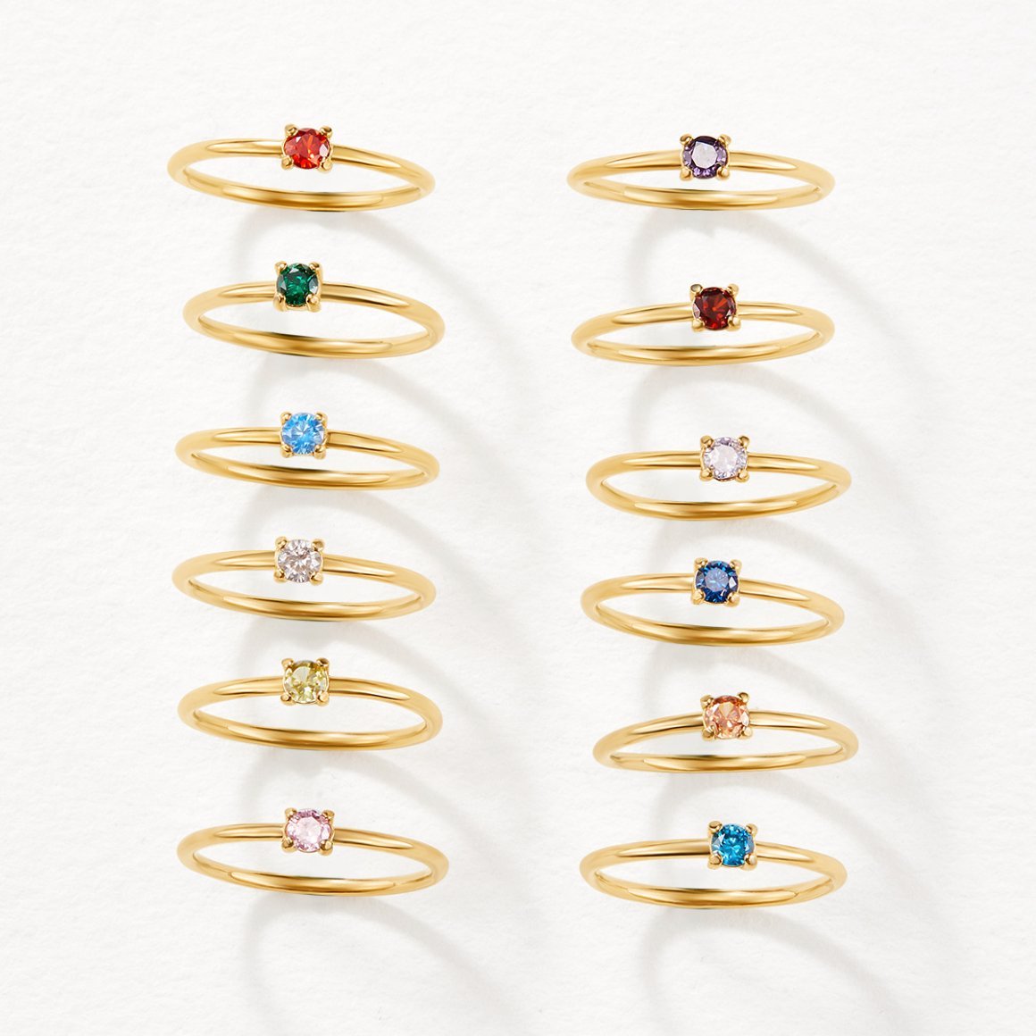 Anel para mulher com pedra do mês outubro em ouro – Anita