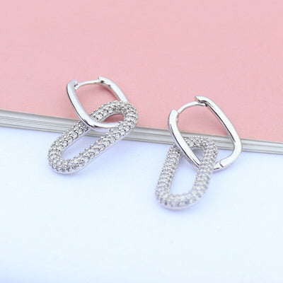 Brincos de cristal em forma de gota - Mahira