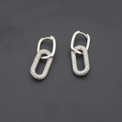 Brincos de cristal em forma de gota - Mahira
