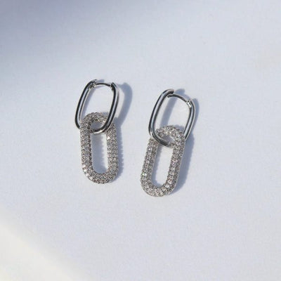 Brincos de cristal em forma de gota - Mahira