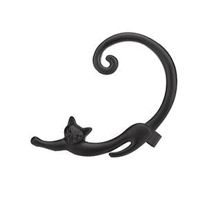 Brincos de senhora banhados a prata Gato curvo - Greta