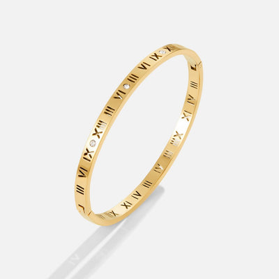 Pulseira rígida com algarismos romanos - Daphne