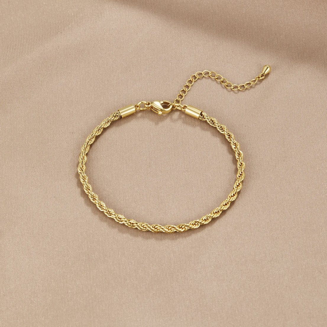 Pulseira ajustável de corrente entrançada - Tiziana