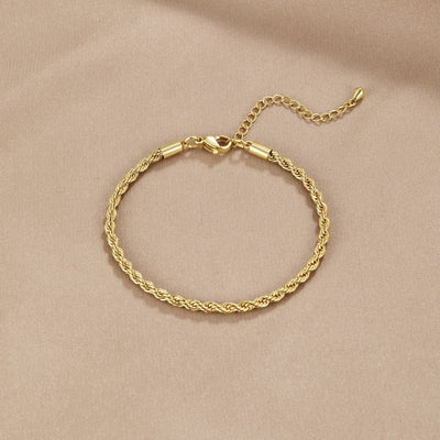 Pulseira ajustável de corrente entrançada - Tiziana