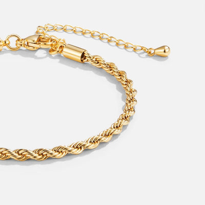 Pulseira ajustável de corrente entrançada - Tiziana