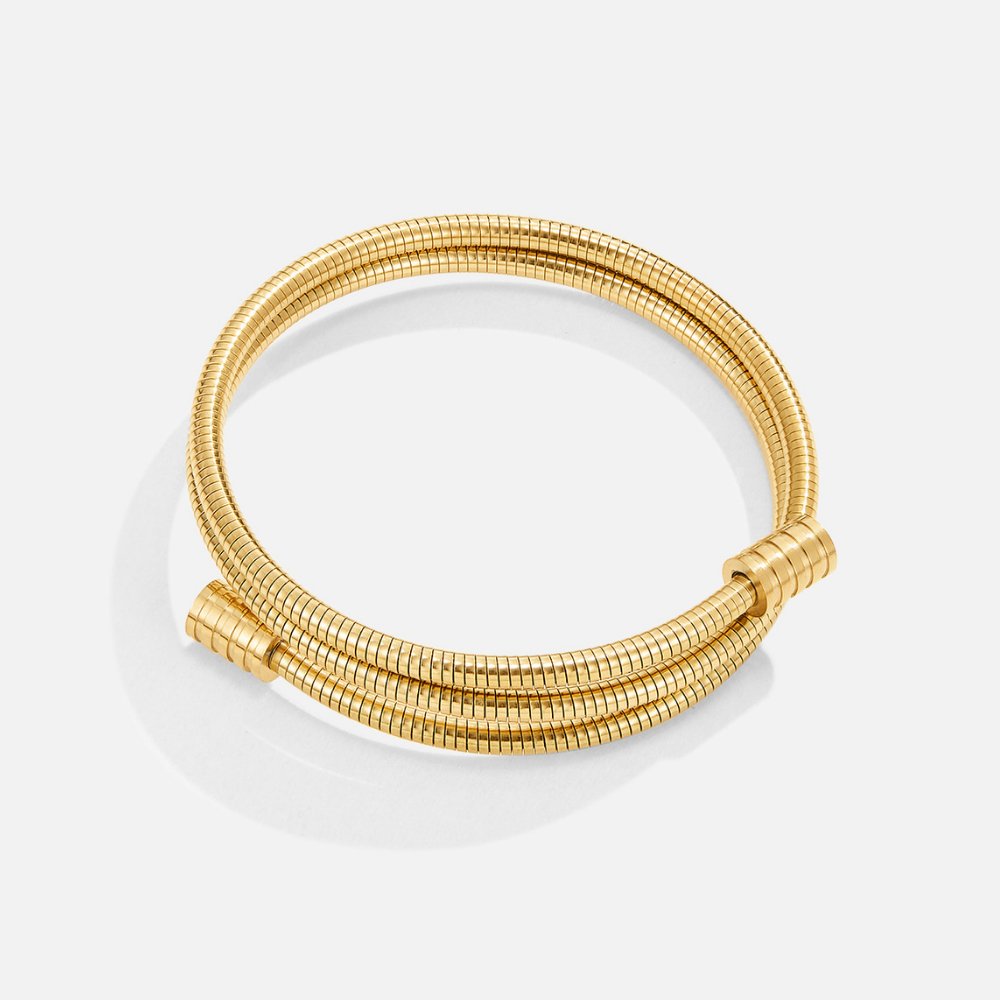 Pulseira rígida em espiral com design moderno - Donatella