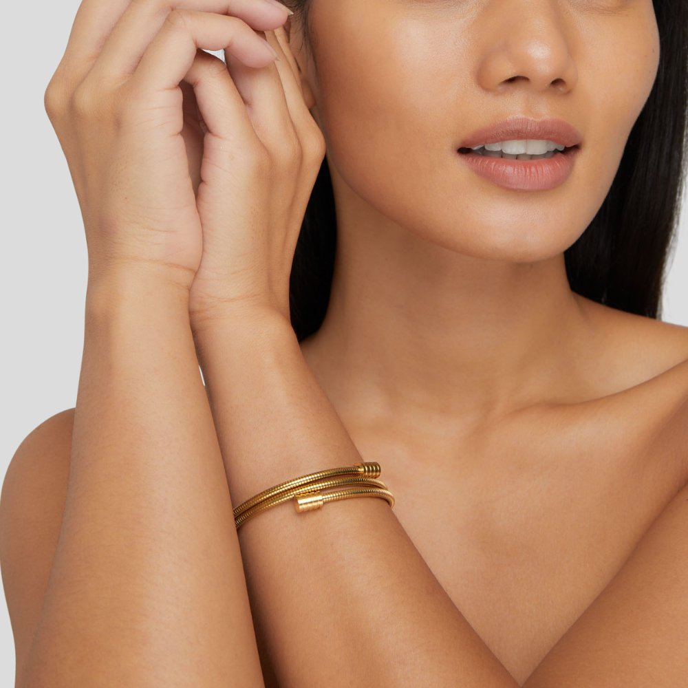 Pulseira rígida em espiral com design moderno - Donatella