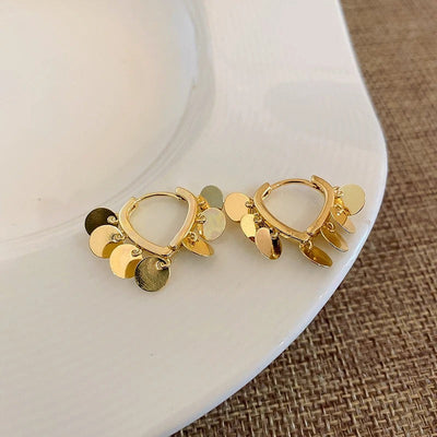 Brincos de argola em forma de coração com risca de rebuçado - Marisol