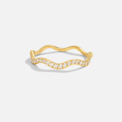 Anel para mulher com cristais em ouro – Margarida